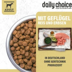 daily choice Basic mit Geflügel, Reis und Erbsen Trockenfutter 15 kg