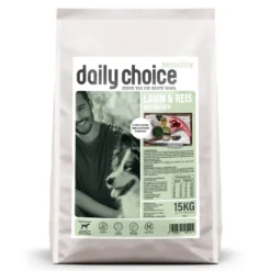 daily choice Sensitiv Lamm und Reis mit Erbsen Trockenfutter 15 kg