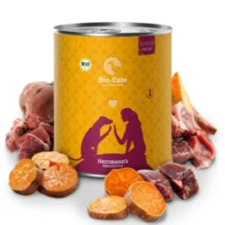 Herrmann's Classic Bio-Ente mit Süßkartoffeln Nassfutter 6 x 800 g