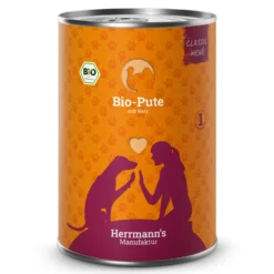 Herrmann's Classic Bio-Pute mit Reis Nassfutter 6 x 400 g