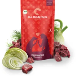 Herrmann's Classic Bio-Rinderherz mit Fenchel Nassfutter 10 x 130 g