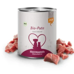 Herrmann's Kreativ-Mix Bio Pute Reinfleisch Ergänzung Nassfutter 6 x 800 g