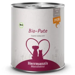Herrmann's Kreativ-Mix Bio Pute Reinfleisch Ergänzung Nassfutter 6 x 800 g
