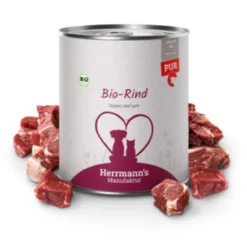 Herrmann's Kreativ-Mix Bio Rind Reinfleisch Ergänzung Nassfutter 6 x 800 g