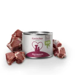 Herrmann's Kreativ-Mix Kaninchen Reinfleisch Ergänzung Nassfutter 12 x 200 g