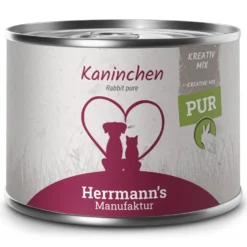 Herrmann's Kreativ-Mix Kaninchen Reinfleisch Ergänzung Nassfutter 12 x 200 g
