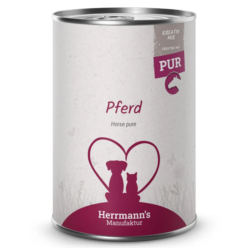 Herrmann's Kreativ-Mix Pferd Reinfleisch Ergänzung Nassfutter 6 x 400 g