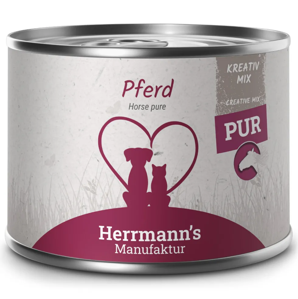 Herrmann's Kreativ-Mix Pferd Reinfleisch Ergänzung Nassfutter 12 x 200 g