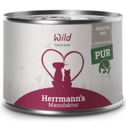Herrmann's Kreativ-Mix Wild Reinfleisch Ergänzung Nassfutter 12 x 200 g