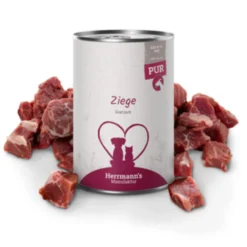 Herrmann's Kreativ-Mix Ziege Reinfleisch Ergänzung Nassfutter 6 x 400 g