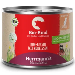 Herrmann's Selection Adult Bio Rind mit Kürbis & Quinoa Nassfutter 12 x 200 g