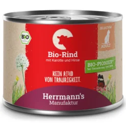 Herrmann's Selection Adult Bio Rind mit Karotte und Hirse Nassfutter 12 x 200 g