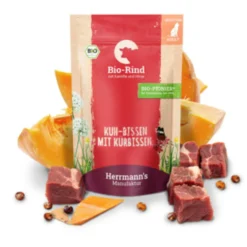 Herrmann's Selection Adult Bio Rind mit Kürbis & Quinoa Nassfutter 12 x 100 g