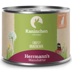 Herrmann's Selection Adult Kaninchen und Käse Nassfutter 60 x 200 g