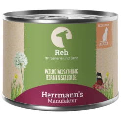 Herrmann's Selection Adult Reh mit Sellerie und Birne Nassfutter 12 x 200 g