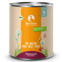 Herrmann's Selection Puppy Bio Gans mit Kürbis & Kartoffel Nassfutter 6 x 800 g