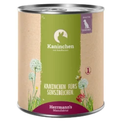 Herrmann's Selection Sensible Kaninchen mit Reisflocken Nassfutter 6 x 800 g