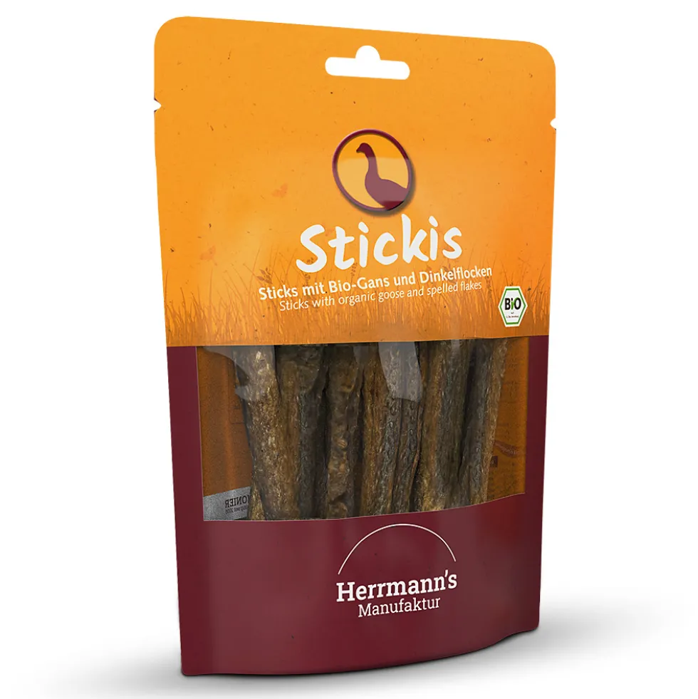 Herrmann's Stickis Bio Gans mit Dinkelflocken Snack 80 g