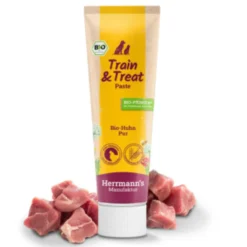Herrmann's Train & Treat Paste Bio-Huhn Snack 12 x 75 g