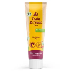 Herrmann's Train & Treat Paste Bio-Huhn Snack 12 x 75 g