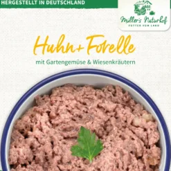 Müller’s Naturhof Traditionell Huhn & Forelle Nassfutter 12 x 100 g