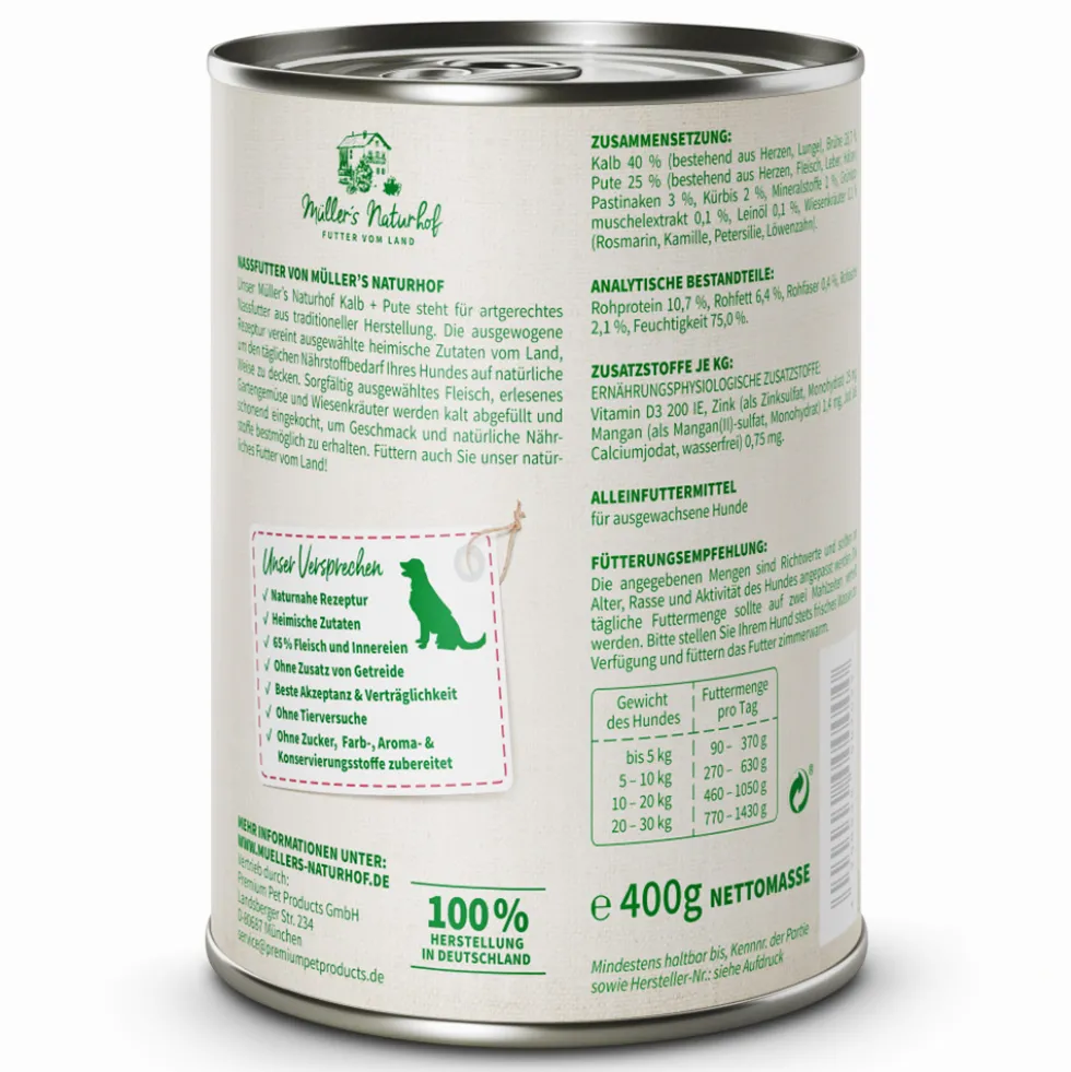 Müller’s Naturhof Traditionell Huhn & Forelle Nassfutter 6 x 400 g