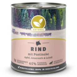 Natural Rind mit Pastinake & Leinöl Nassfutter 6 x 800 g