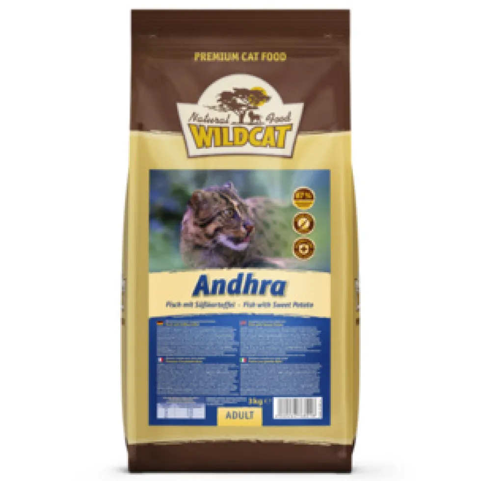 Wildcat Adult Andhra Fisch & Süßkartoffel Trockenfutter 4 x 3 kg