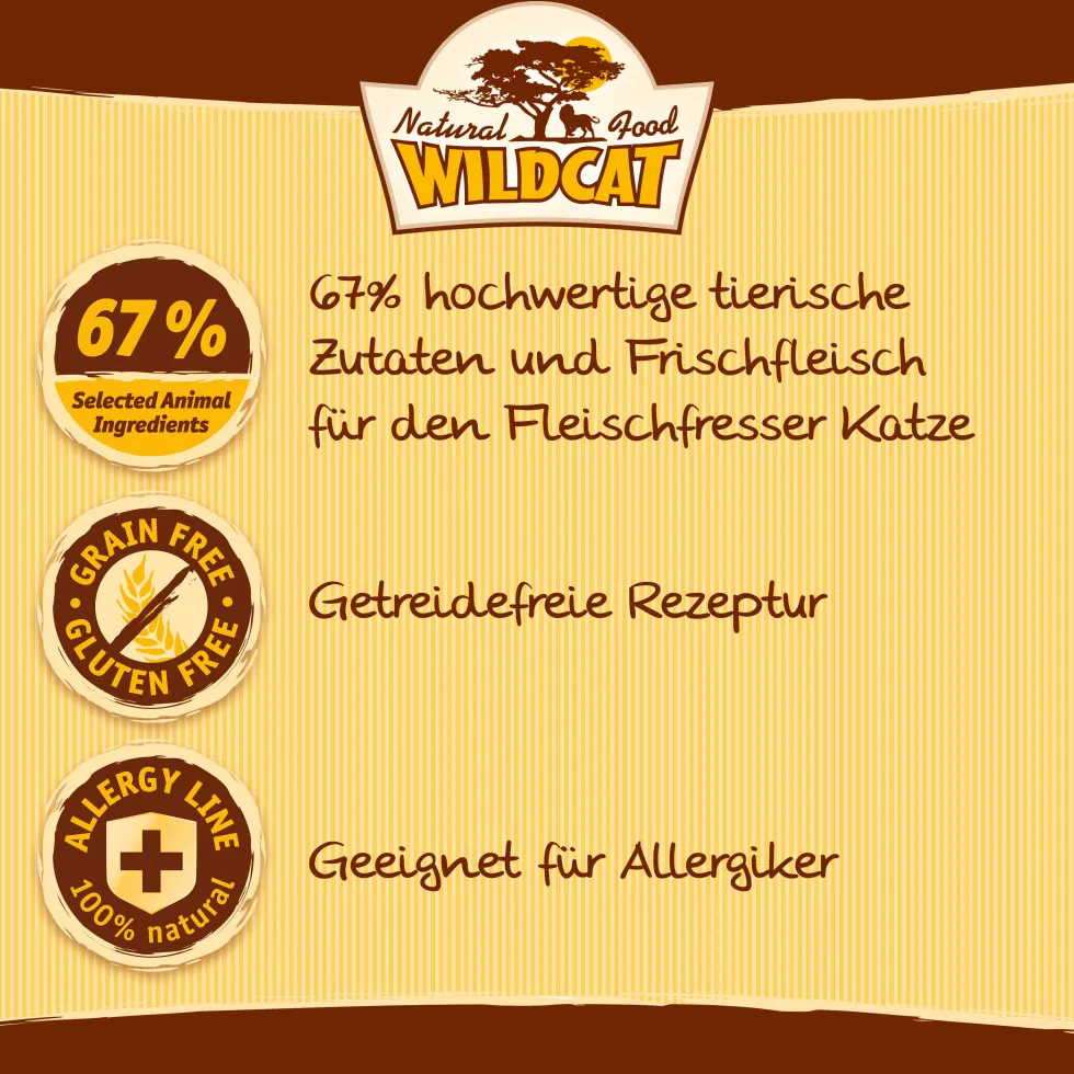 Wildcat Adult Andhra Fisch & Süßkartoffel Trockenfutter 4 x 3 kg