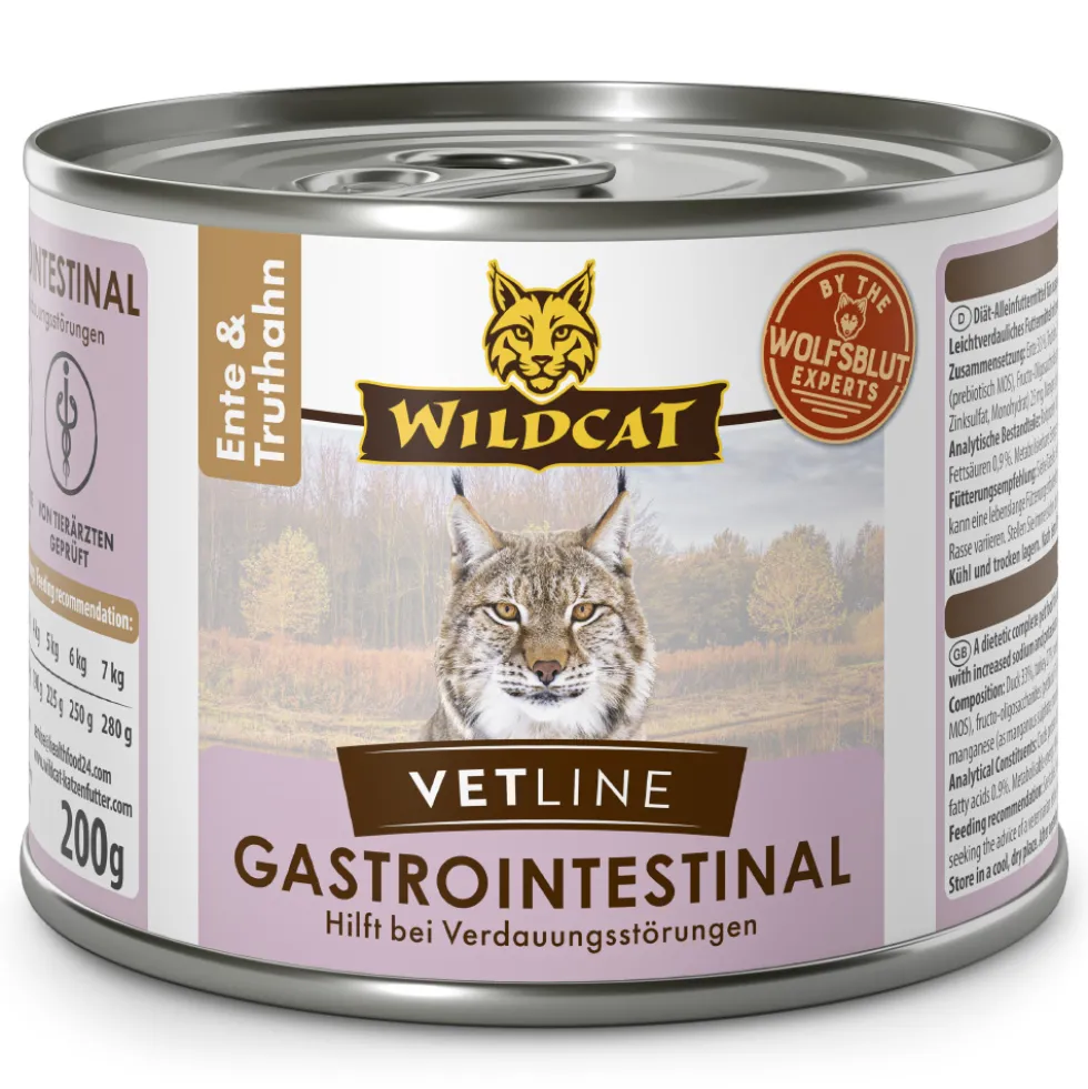Wildcat VetLine Gastrointestinal Ente & Truthahn Nassfutter 6 x 200 g