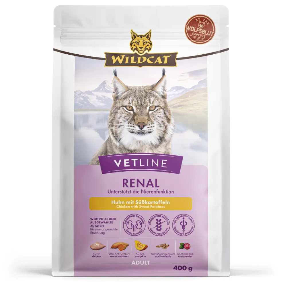 Wildcat VetLine Renal Huhn Trockenfutter 4 x 400 g