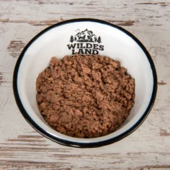 Wildes Land BIO Adult Ente mit Lachsöl Nassfutter 12 x 85 g