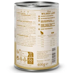 Wildes Land Classic Adult Ente und Pute mit Distelöl Nassfutter 6 x 400 g