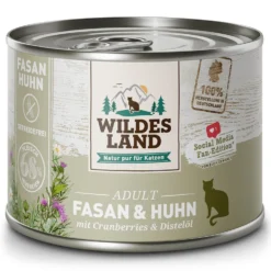 Wildes Land Classic Adult Fasan und Huhn Nassfutter 6 x 200 g