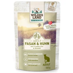 Wildes Land Classic Adult Fasan und Huhn Nassfutter 12 x 100 g