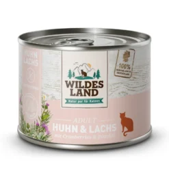 Wildes Land Classic Adult Huhn & Lachs Nassfutter 6 x 200 g