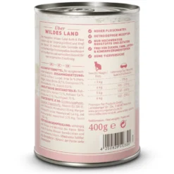 Wildes Land Classic Adult Kalb und Ente Nassfutter 6 x 400 g