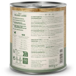 Wildes Land Classic Adult Lamm mit Reis Nassfutter 6 x 800 g