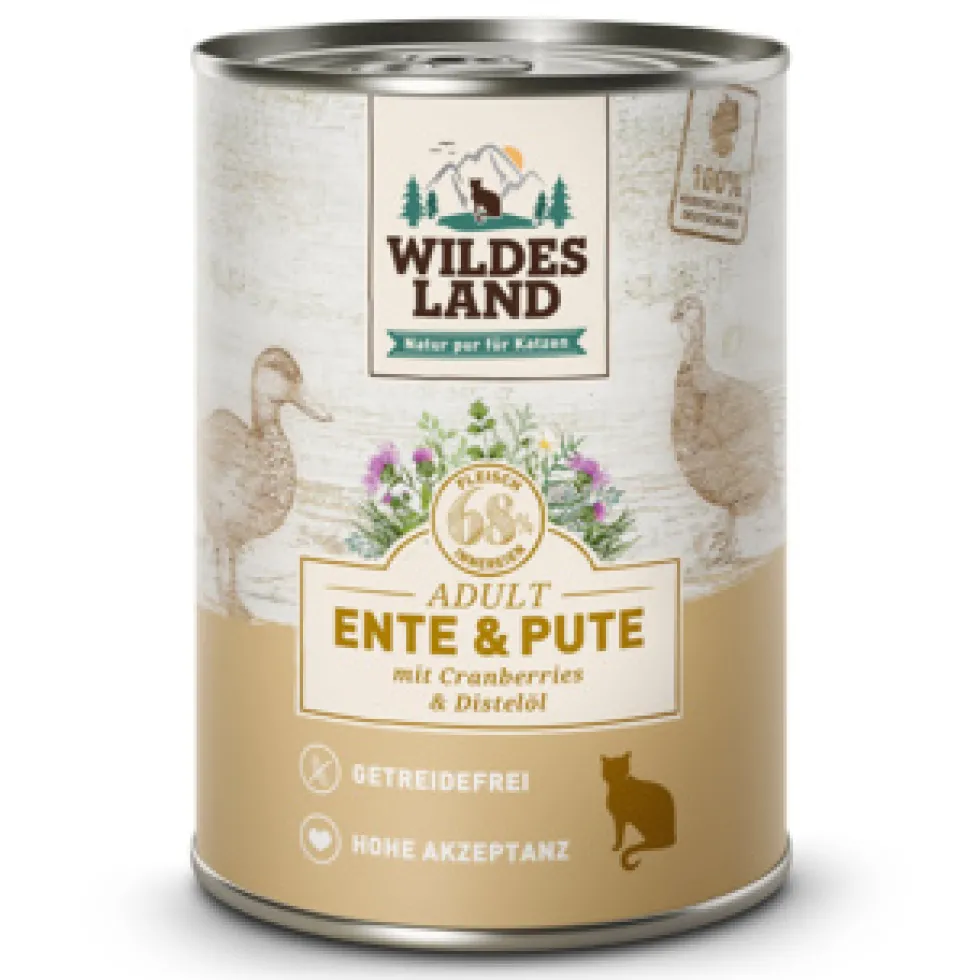 Wildes Land Classic Adult Nassfutter Mixpaket Nassfutter 6 x 400 g