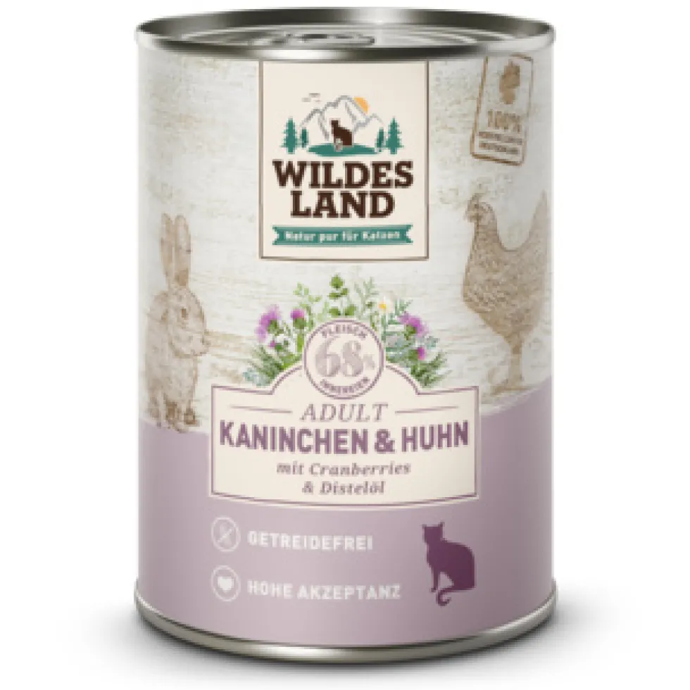 Wildes Land Classic Adult Nassfutter Mixpaket Nassfutter 6 x 400 g