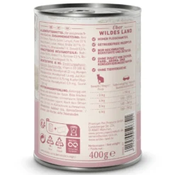 Wildes Land Classic Adult Rind und Pute mit Distelöl Nassfutter 6 x 400 g
