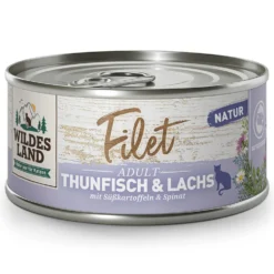 Wildes Land Filet Thunfisch & Lachs Nassfutter 12 x 80 g
