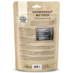 Wildes Land Fleischsnacks Hühnerbrust mit Fisch Snack 200 g