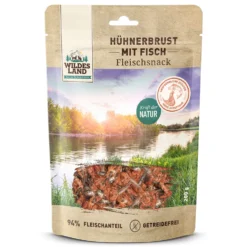 Wildes Land Fleischsnacks Hühnerbrust mit Fisch Snack 200 g