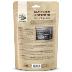 Wildes Land Fleischsnacks Kaninchenfleisch in Streifen Snack 200 g
