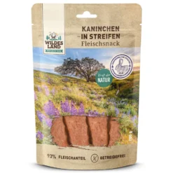 Wildes Land Fleischsnacks Kaninchenfleisch in Streifen Snack 200 g