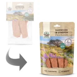 Wildes Land Fleischsnacks Kaninchenfleisch in Streifen Snack 200 g