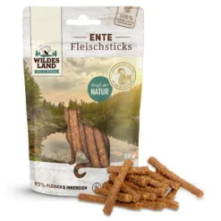 Wildes Land Fleischsticks Ente Snack 9 x 50 g
