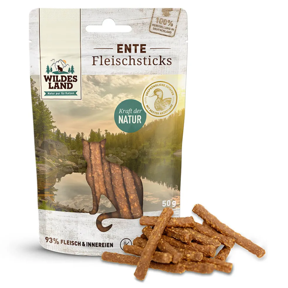Wildes Land Fleischsticks Ente Snack 50 g