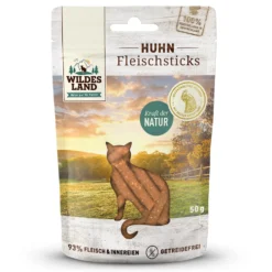 Wildes Land Fleischsticks Huhn Snack 50 g